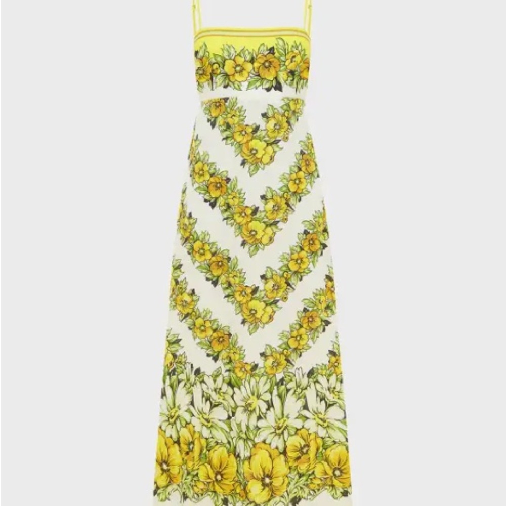 Alemais Yellow Floral Maxi Dress